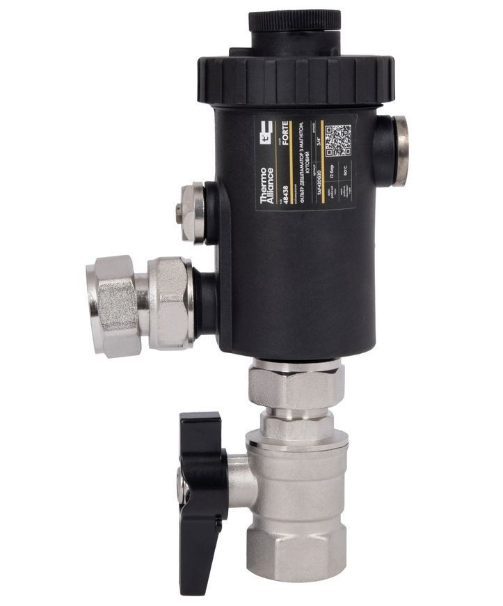 Фільтр-дешламатор Thermo Alliance Forte 3/4" з магнітом, кутовий TAF420G20