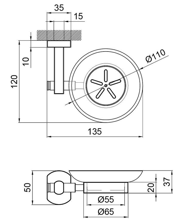 Мильниця QTAP Liberty BLM 1159 чорна матова QTLIBBLM1159