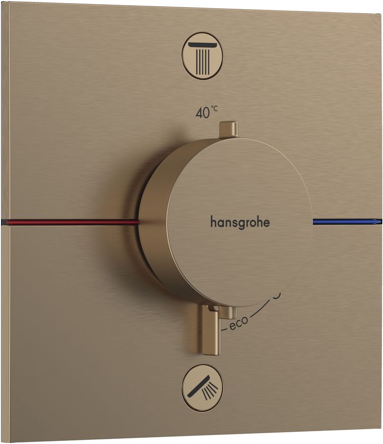 Термостат прихованого монтажу HANSGROHE ShowerSelect Comfort E на 2 функції Brushed Bronze 15572140 бронза - 15572140