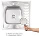 Кухонна мийка LIDZ 6060-L Decor 0,8 мм (180) - LIDZ6060LDEC08 - 3