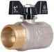 Кран кульовий Thermo Alliance Base 1" ВЗ прямий, латунь, PN40, метелик SD607W25 - SD607W25 - 1