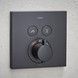 Термостат скрытого монтажа HANSGROHE ShowerSelect на 2 функции Matt Black 15763670 черный матовый - 15763670 - 8