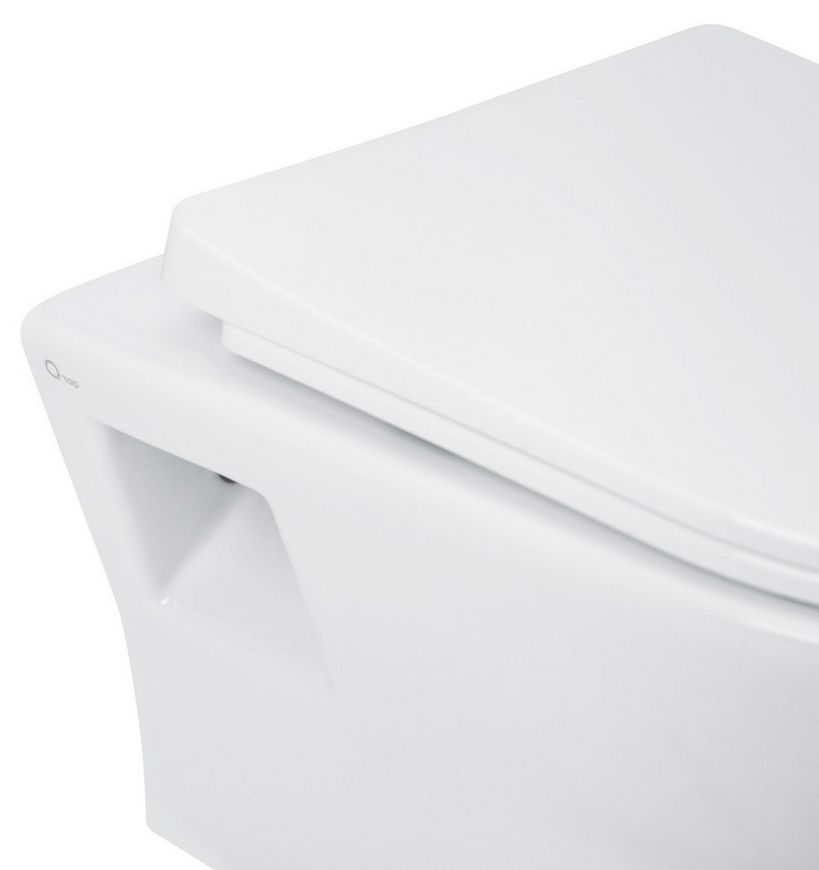 Унитаз подвесной QTAP Lark безободковый с сиденьем Soft-close QT0331159W - QT0331159W