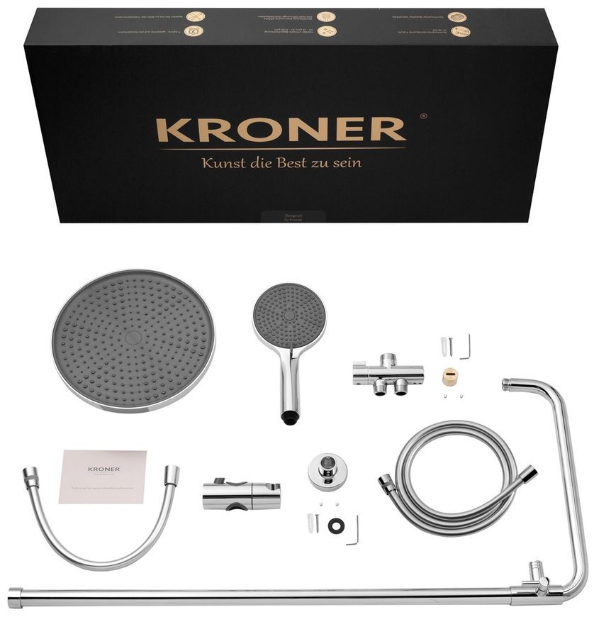 Набор смесителей и душевая система Kroner Element 211801-0101 латунь, хром CV036009