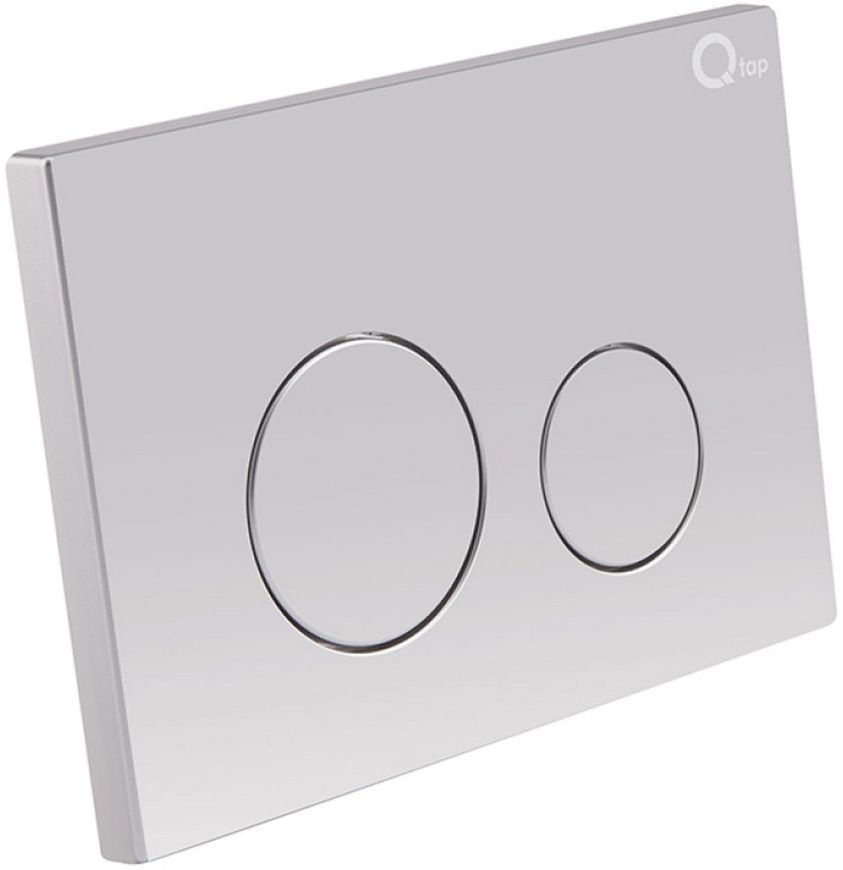 Набір QTAP інсталяція 3 в 1 Nest QT0133M425 з панеллю змиву круглою QT0111M11111SAT + унітаз з сидінням Tern QT1733052ERW - QT1733052ERW0133M425M11111SAT