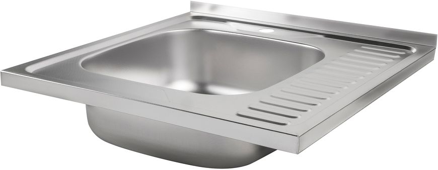 Кухонна мийка LIDZ 6060-L Decor 0,8 мм (180) - LIDZ6060LDEC08