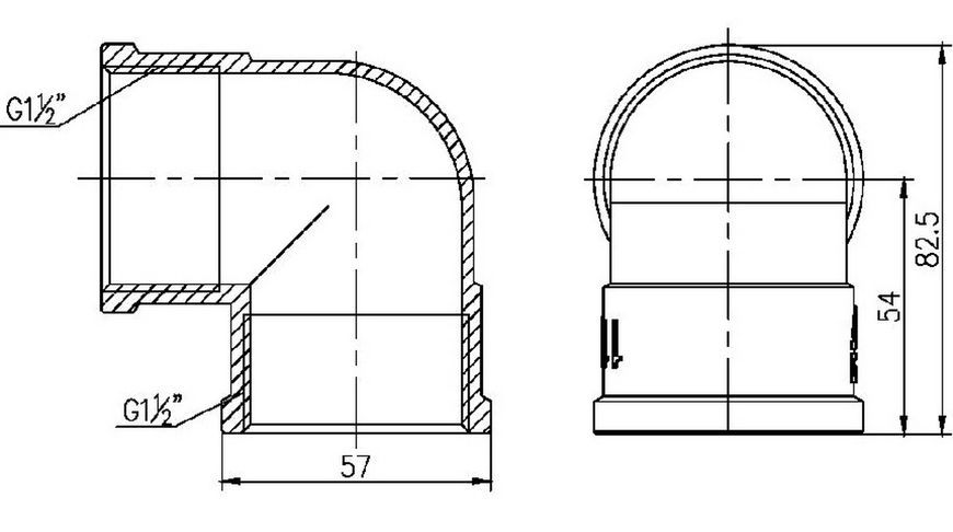 Уголок латунный SD Forte 1 1/2"Вх1 1/2"В никелированный SF36840