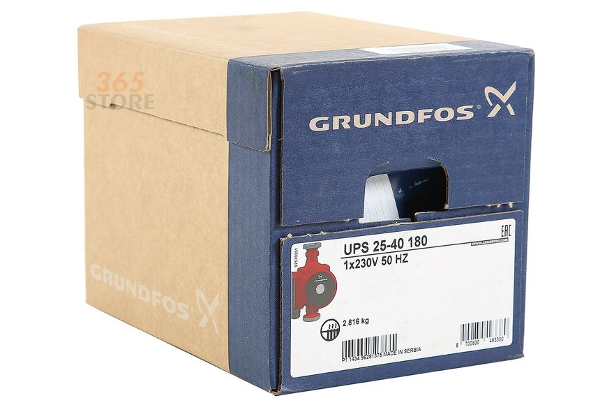 Циркуляционный насос GRUNDFOS UPS 25-40 180 - 99309921