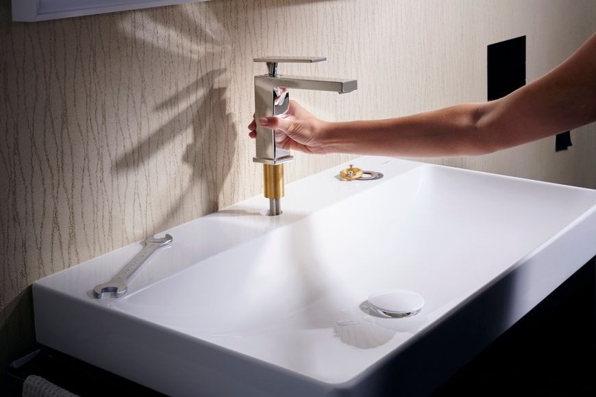 Змішувач для раковини HANSGROHE Tecturis E 110 CoolStart EcoSmart+ Chrome 73012000 хром - 73012000