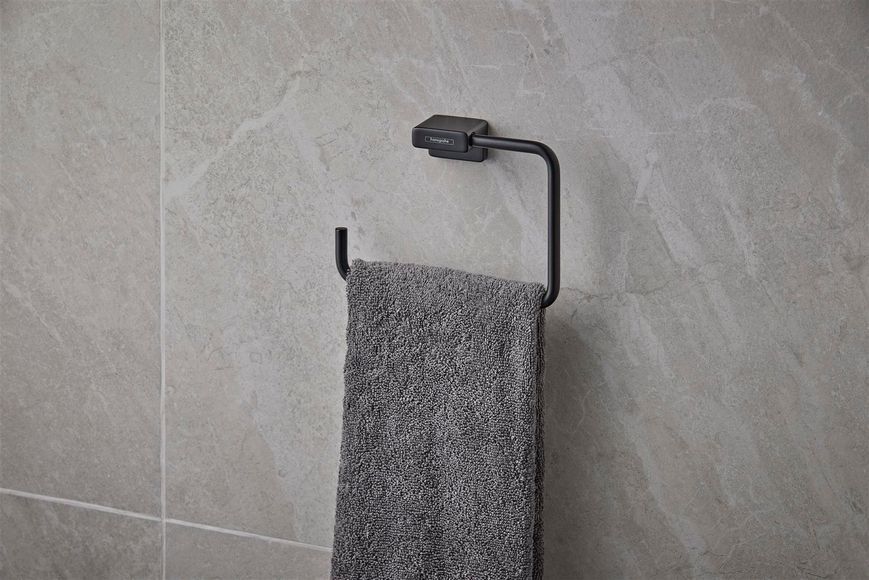 Полотенцедержатель (кольцо) HANSGROHE AddStoris Matt Black 41754670 черный матовый