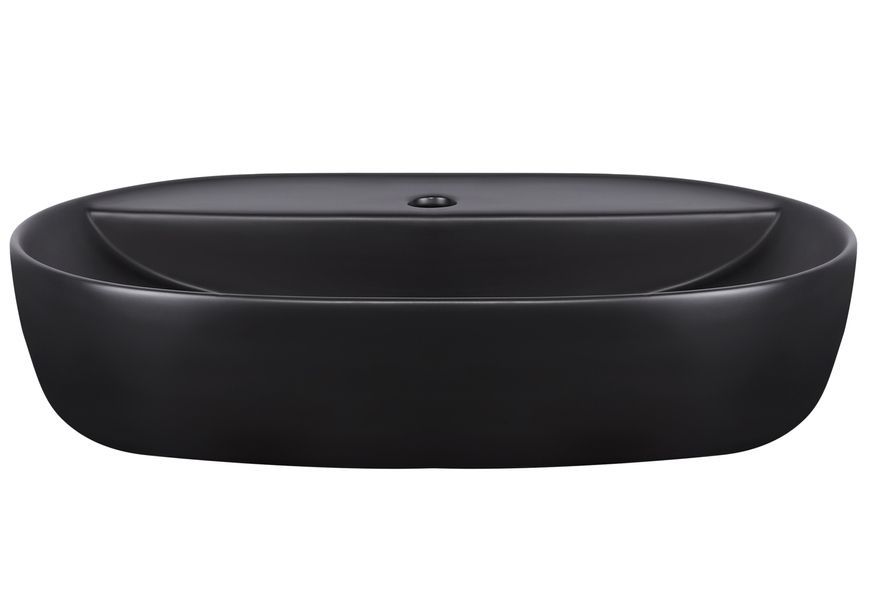 Раковина-чаша Qtap Scorpio накладна овальна 600x400x120 Matt black QT142203MBMBN - QT142203MBMBN