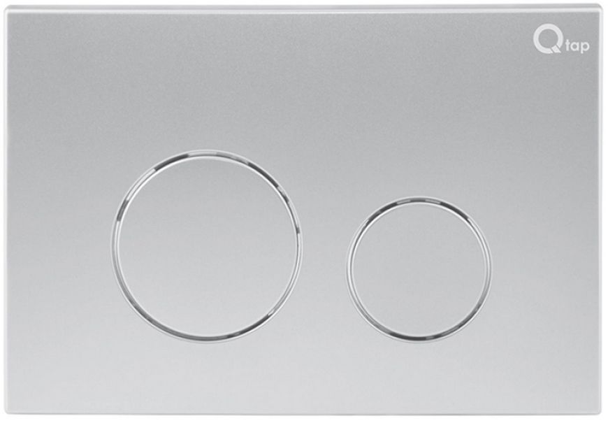 Набір QTAP інсталяція 3 в 1 Nest QT0133M425 з панеллю змиву круглою QT0111M11111SAT + унітаз з сидінням Tern QT1733052ERW - QT1733052ERW0133M425M11111SAT