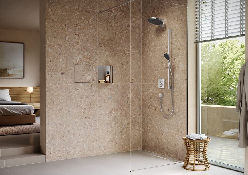 Трап душовий HANSGROHE RainDrain Original 1000 мм Brushed Stainless Steel 56200800 нержавіюча сталь - 56200800