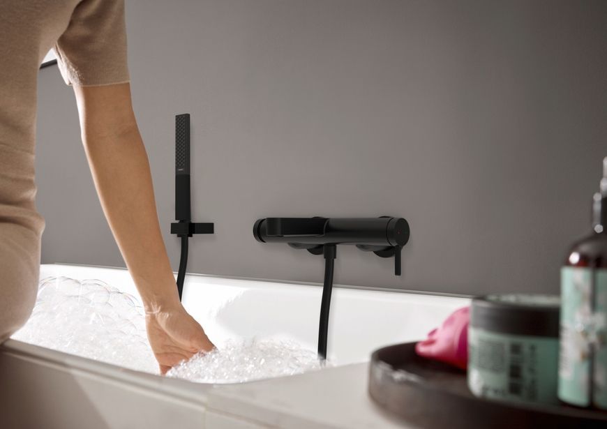 Смеситель для ванны HANSGROHE Finoris Matt Black 76420670 черный матовый - 76420670