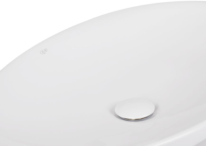 Раковина-чаша QTAP Dove 680х420х120 White з донним клапаном QT0611K160W - QT0611K160W