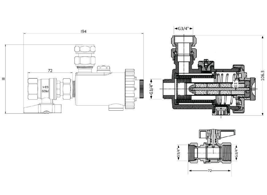 Фільтр-дешламатор Thermo Alliance Forte 3/4" з магнітом, кутовий TAF420G20