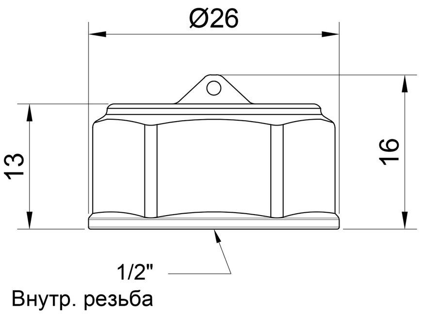 Заглушка латунна SD Plus 1/2" ВР SD40215