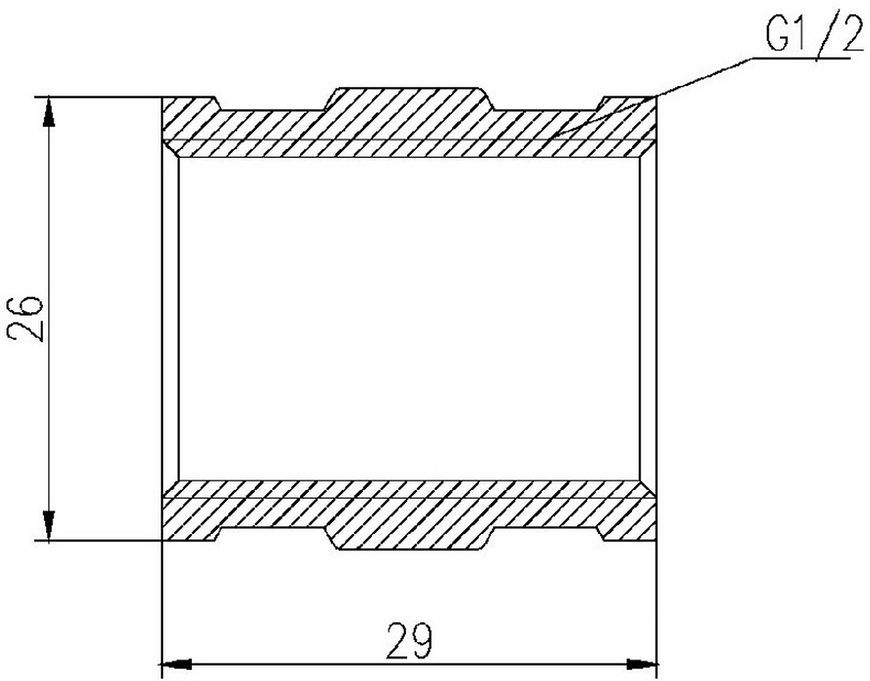 Муфта латунная SD Forte 1/2"х1/2" равнопроходная хромированная SF356H15