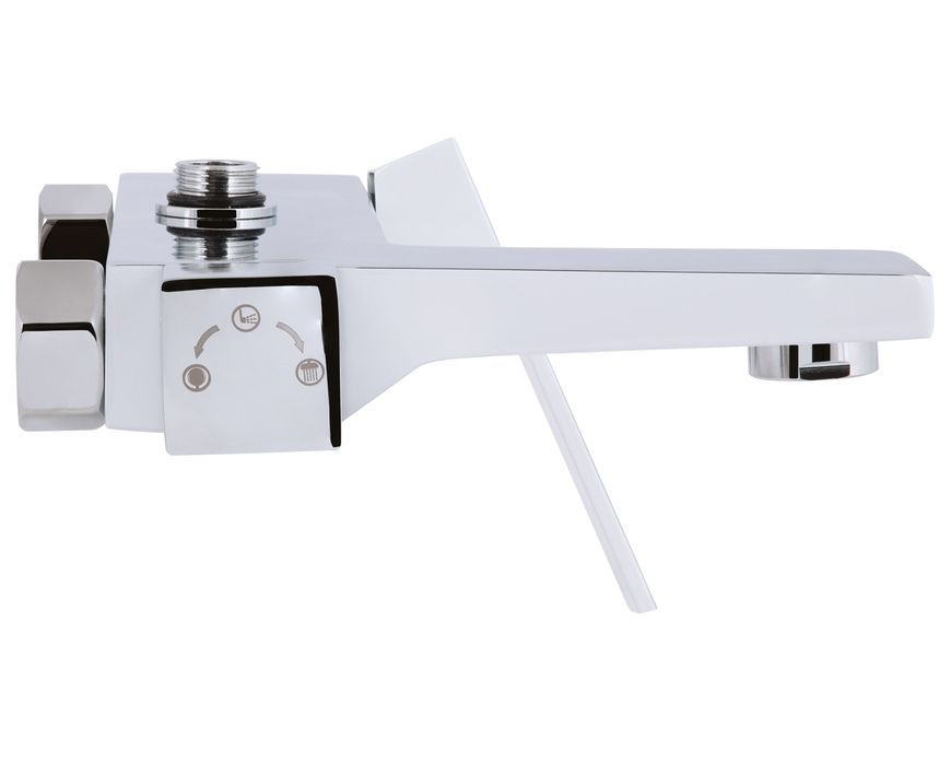 Душова система Qtap Gemini на три споживача (з виливом) Chrome/White QTGEM111CRW45687 - QTGEM111CRW45687