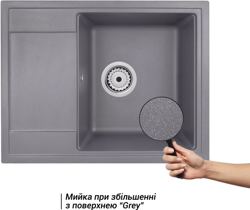 Кухонная мойка QTAP CS 6450 Grey (QT6450GRE471) - QT6450GRE471