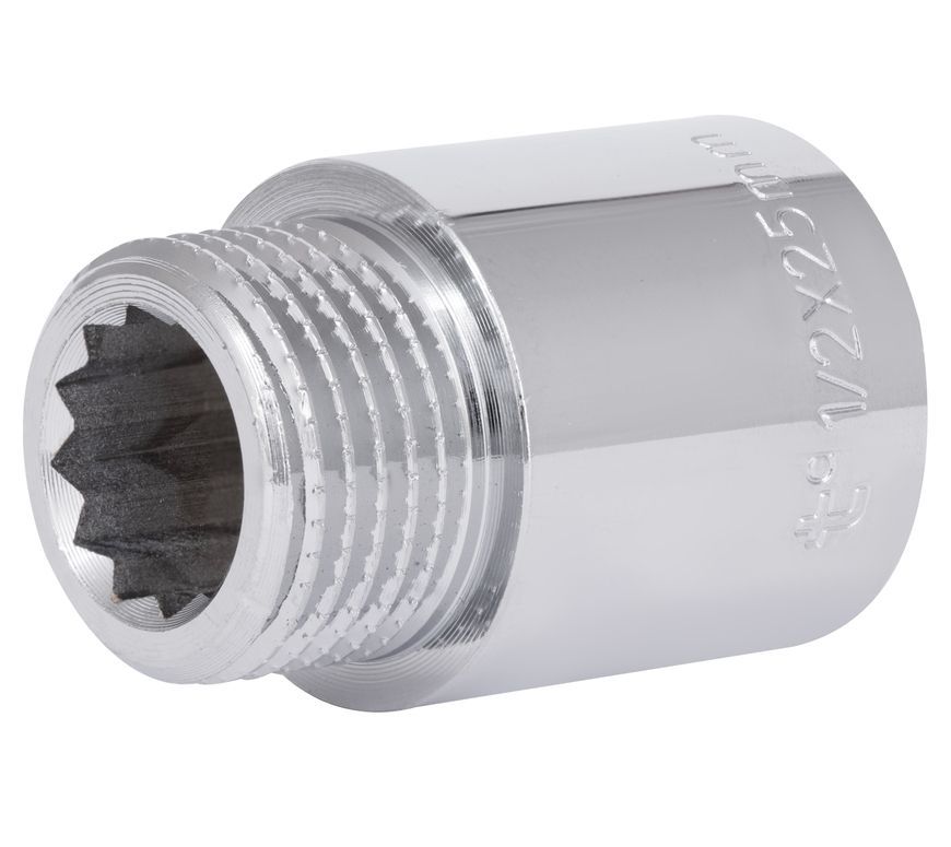 Подовжувач латунний хромований Thermo Alliance Forte 1/2" ВРх1/2" ЗР, 25 мм TAF1301525