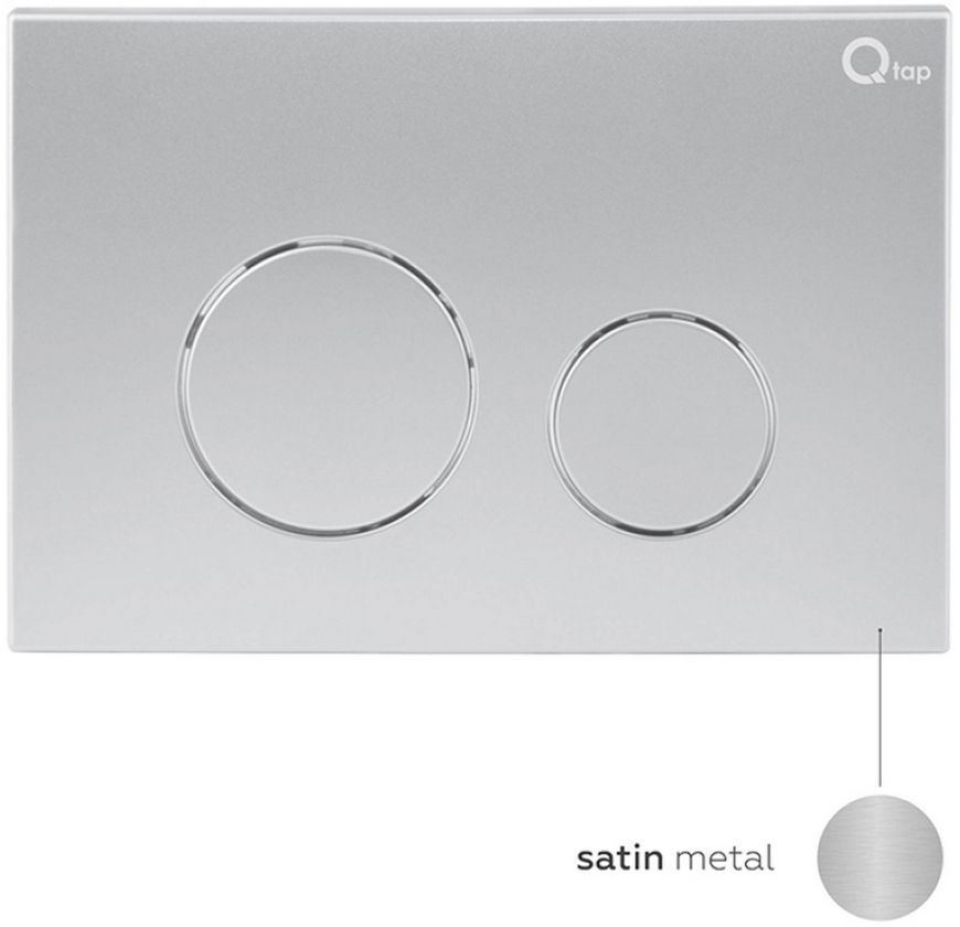 Набір QTAP інсталяція 3 в 1 Nest QT0133M425 з панеллю змиву круглою QT0111M11111SAT + унітаз з сидінням Tern QT1733052ERW - QT1733052ERW0133M425M11111SAT