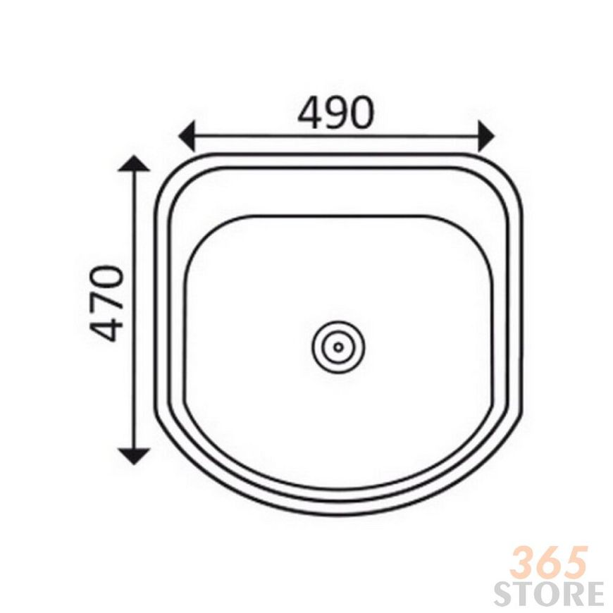 Кухонна мийка IMPERIAL 4749 Satin 0,8 мм (IMP4749SAT) - IMP4749SAT