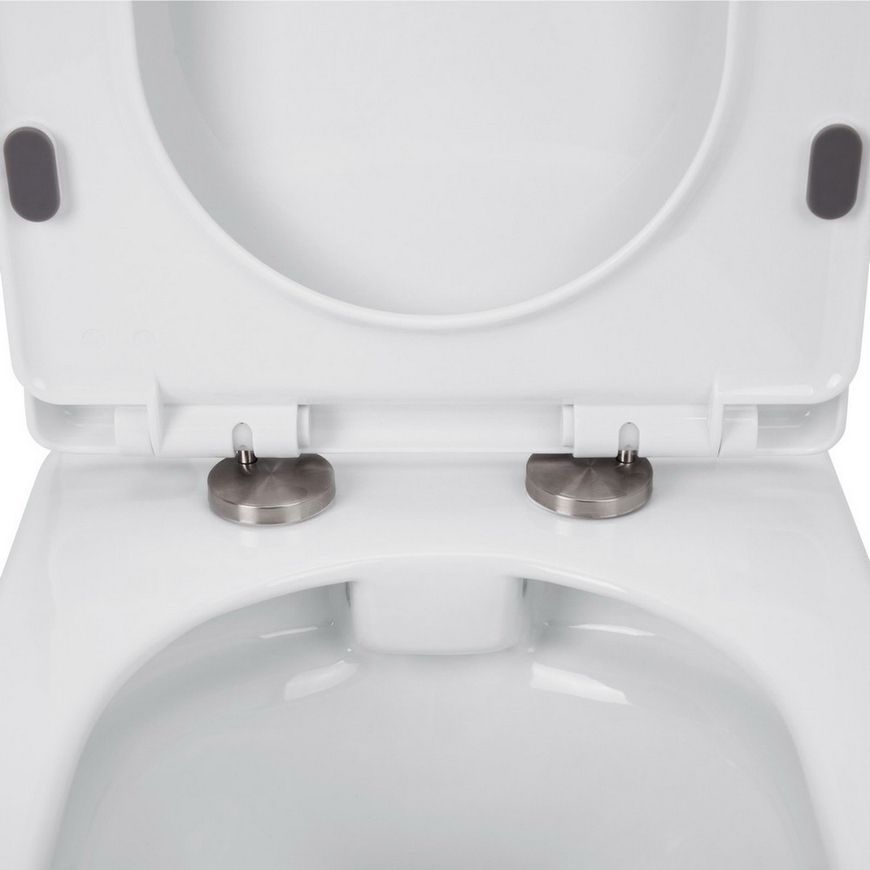 Унитаз подвесной QTAP Lark безободковый с сиденьем Soft-close QT0331159W - QT0331159W