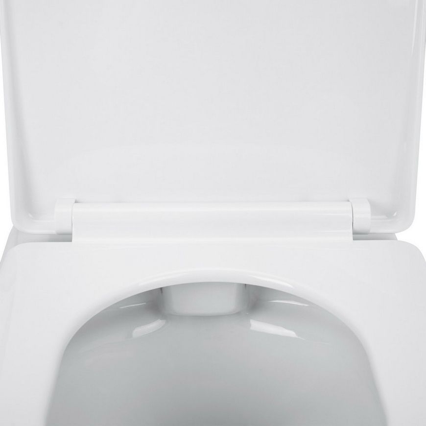 Унитаз подвесной QTAP Lark безободковый с сиденьем Soft-close QT0331159W - QT0331159W