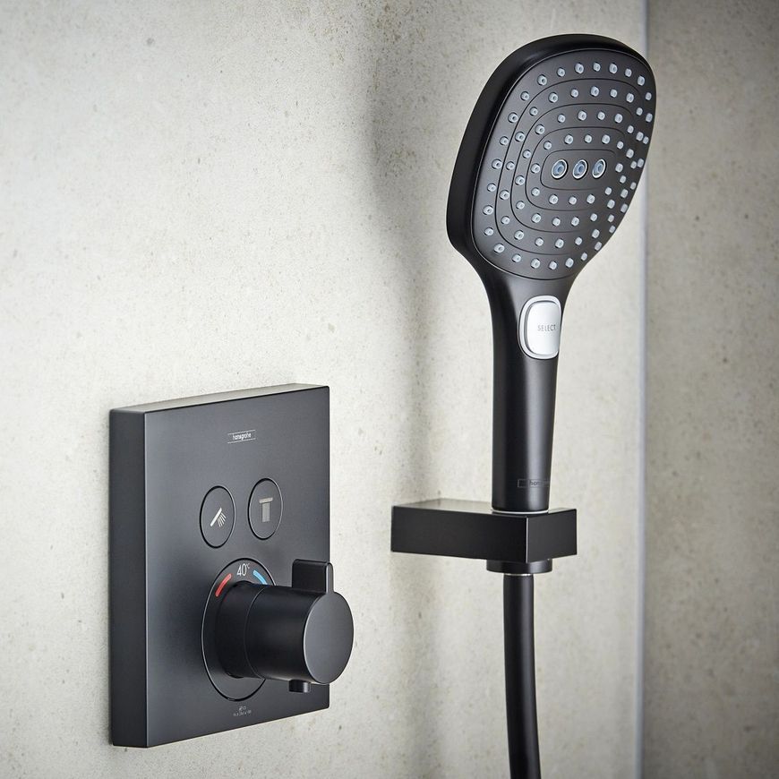 Термостат скрытого монтажа HANSGROHE ShowerSelect на 2 функции Matt Black 15763670 черный матовый - 15763670