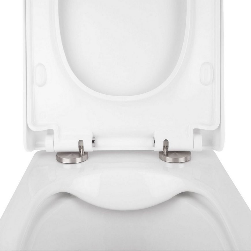 Набір QTAP інсталяція 3 в 1 Nest QT0133M425 з панеллю змиву круглою QT0111M11111SAT + унітаз з сидінням Tern QT1733052ERW - QT1733052ERW0133M425M11111SAT
