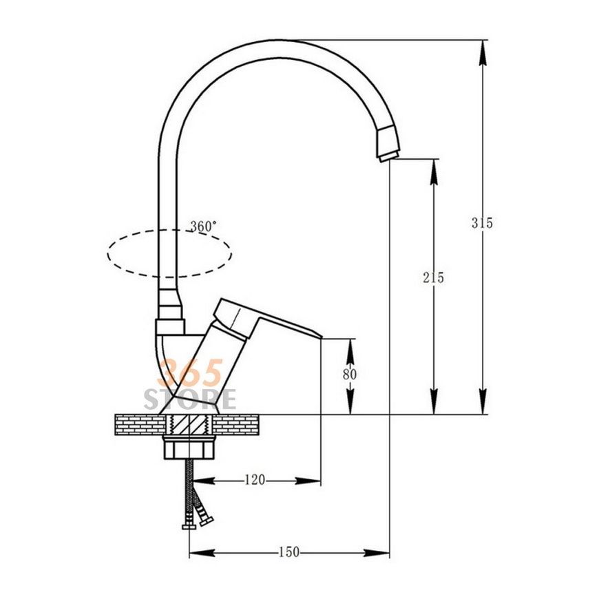 Змішувач для мийки POTATO P5109-2 - POTP51092