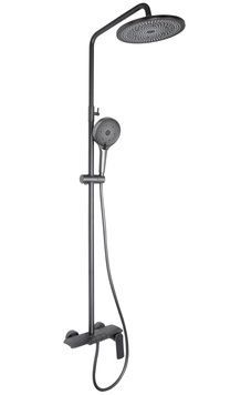 Душова система з клавішним перемиканням Qtap Slavonice з виливом Gunmetal Black PVD QTSLA111GMB45905 - QTSLA111GMB45905