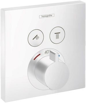 Термостат прихованого монтажу HANSGROHE ShowerSelect на 2 функції Matt White 15763700 білий матовий - 15763700