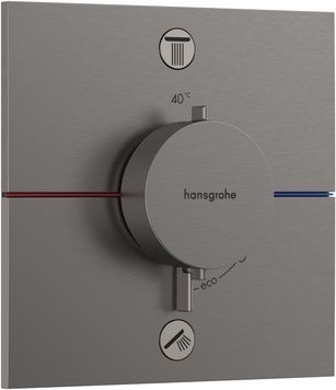 Термостат прихованого монтажу HANSGROHE ShowerSelect Comfort E на 2 функції Brushed Black Chrome 15572340 чорний хром - 15572340