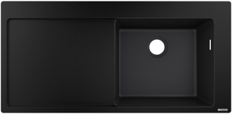 Кухонная мойка HANSGROHE S514-F450 1050х510 крыло слева Graphiteblack черный графит 43314170 - 43314170