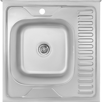 Кухонна мийка LIDZ 6060-L Satin 0,8 мм (178) - LIDZ6060LRSAT8