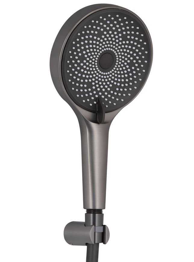 Смеситель для ванны Qtap Slavonice c душевым гарнитуром Gunmetal Black PVD QTSLV259GMB48035 - QTSLV259GMB48035