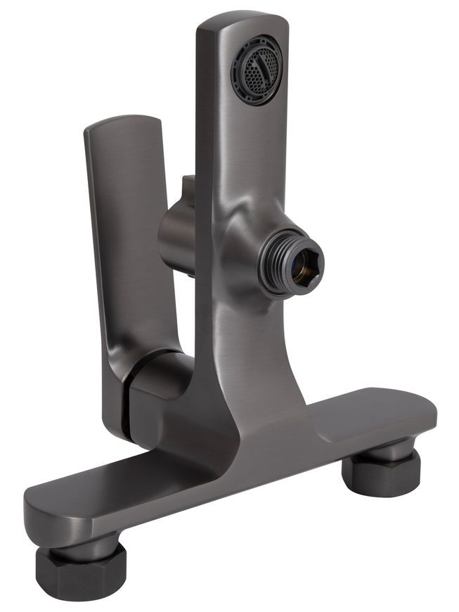 Смеситель для ванны Qtap Slavonice c душевым гарнитуром Gunmetal Black PVD QTSLV259GMB48035 - QTSLV259GMB48035