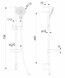 Гарнітур душовий Volle Cascada B45 3 режими, шланг PVC 150 см cromo 1586.170101 хром - 1586.170101 - 2