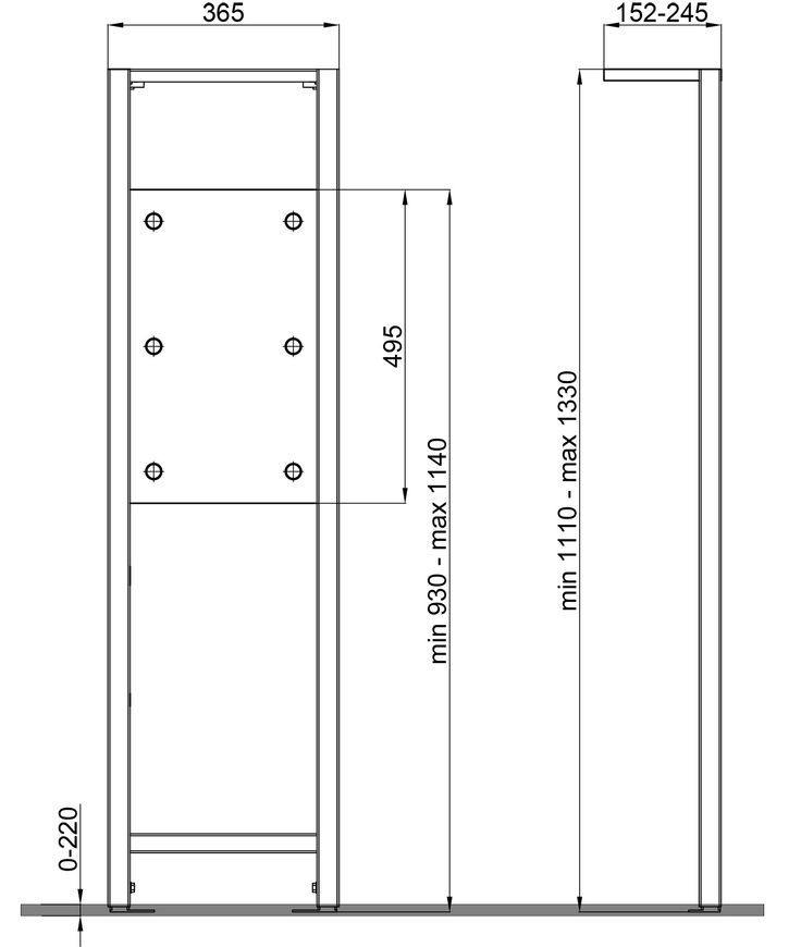 Інсталяція для поручнів і переділів QTAP Nest QT0191716H - QT0191716H