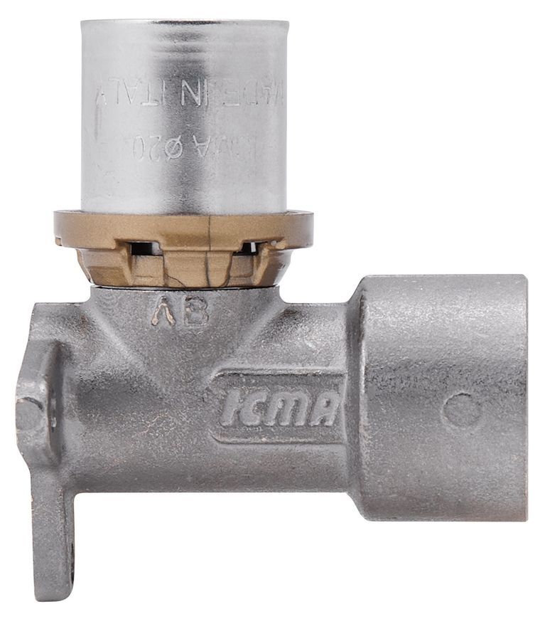Уголок пресс-фитинг ICMA 20х1/2" ВР настенный №410 81410ADBQ06 - 81410ADBQ06