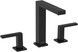 Смеситель для раковины на 3 отверстия HANSGROHE Tecturis E 150 EcoSmart+ Matt Black 73030670 черный с донным клапаном - 73030670 - 1