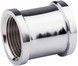 Муфта латунна SD Forte 3/4"х3/4" рівнопрохідна хромована SF356H20