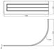 Панель фронтальная LIDZ WAWEL PANEL A 170 для асимметричной ванны 170 см - LWPA170 - 3