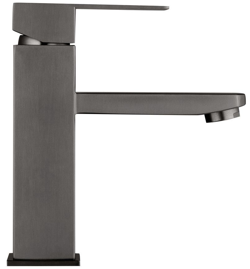 Смеситель для раковины Kroner KRP Edelstahl Kubus-PVD010 графит, нержавеющая сталь CV035909 - EdelstahlKubus-PVD010
