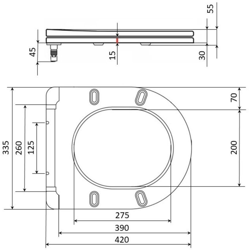 Сидіння для унітаза Qtap Presto з мікроліфтом, Slim Duroplast, Quick Release QT26991217AW - QT26991217AW