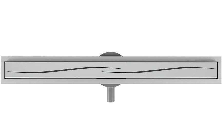 Трап лінійний VOLLE MASTER LINEA Onda 600 мм гідрозатвор cepillado cromo 9046.210414 матовий хром - 9046.210414
