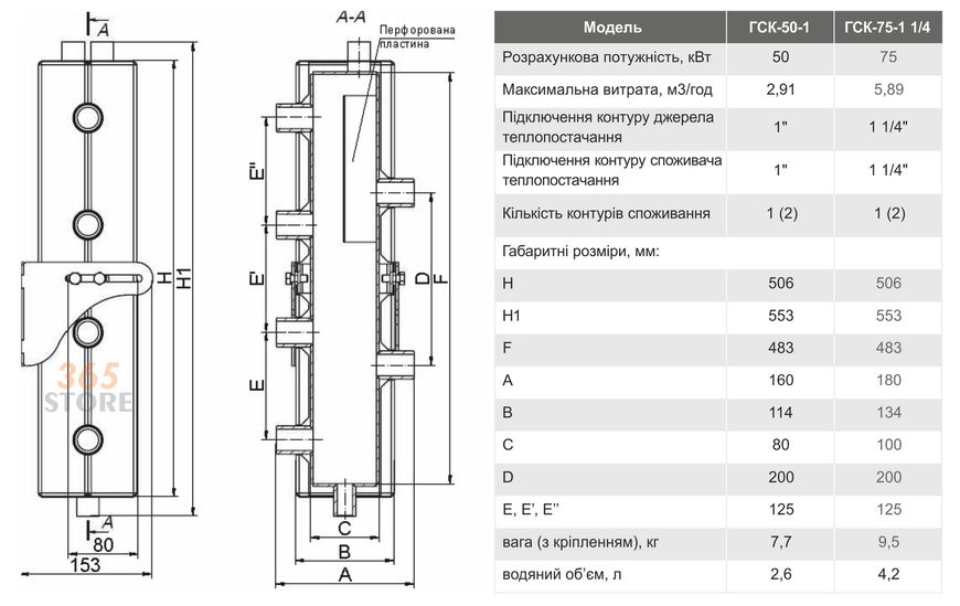 Гидравлический распределитель (гидрострелка) THERMO ALLIANCE 1" 50 кВт (каскадная) - SD00044860