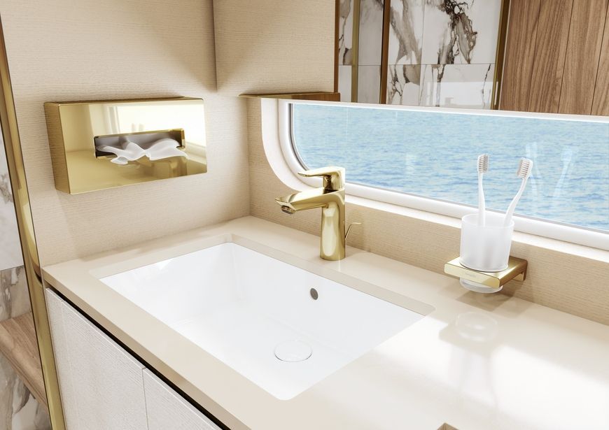 Диспенсер для салфеток HANSGROHE AddStoris Polished Gold Optic 41774990 золото